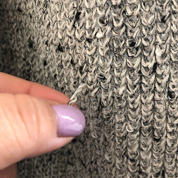 American Eagle Grey and Black Lace-Up Cardigan - Picture 6 of 15